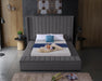 Kiki Velvet Full Bed (3 Boxes) Grey - KikiGrey-F