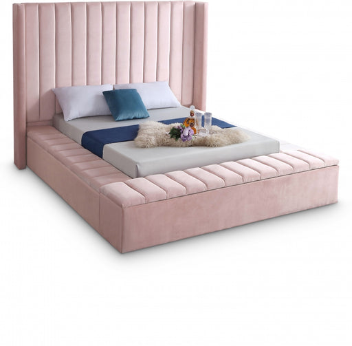 Kiki Velvet Full Bed (3 Boxes) Pink - KikiPink-F