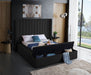 Kiki Velvet King Bed (3 Boxes) Black - KikiBlack-K