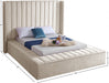 Kiki Velvet King Bed (3 Boxes) Cream - KikiCream-K