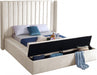 Kiki Velvet King Bed (3 Boxes) Cream - KikiCream-K