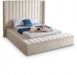 Kiki Velvet King Bed (3 Boxes) Cream - KikiCream-K