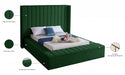 Kiki Velvet King Bed (3 Boxes) Green - KikiGreen-K