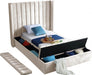 Kiki Velvet Twin Bed (3 Boxes) Cream - KikiCream-T