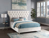 Kira Velvet King Bed Cream - KiraCream-K