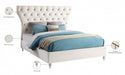 Kira Velvet King Bed Cream - KiraCream-K