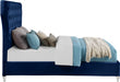 Kira Velvet Queen Bed Blue - KiraNavy-Q