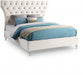 Kira Velvet Queen Bed Cream - KiraCream-Q