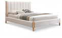 Kona Fabric Full Bed Cream - KonaCream-F