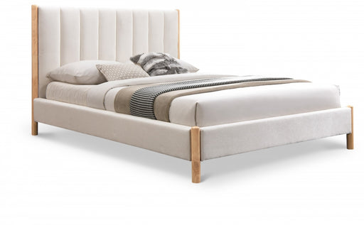 Kona Fabric King Bed Cream - KonaCream-K