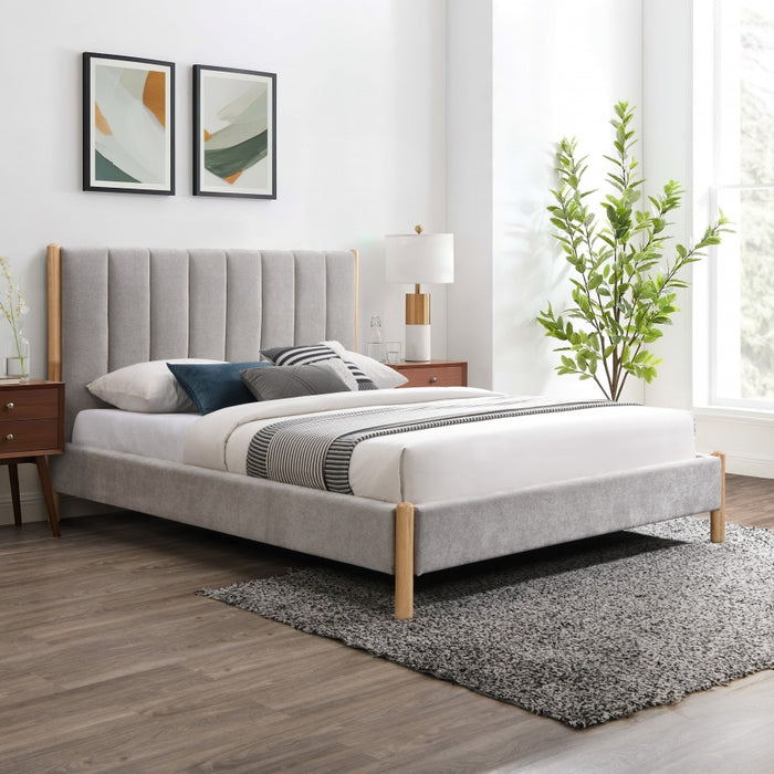 Kona Fabric King Bed Grey - KonaGrey-K