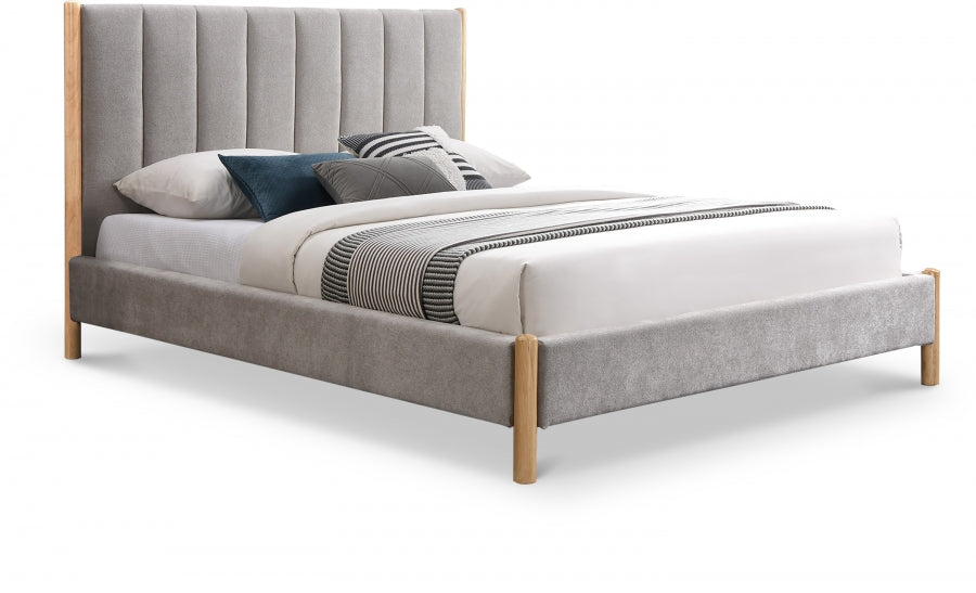 Kona Fabric King Bed Grey - KonaGrey-K