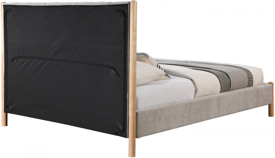 Kona Fabric Queen Bed Grey - KonaGrey-Q