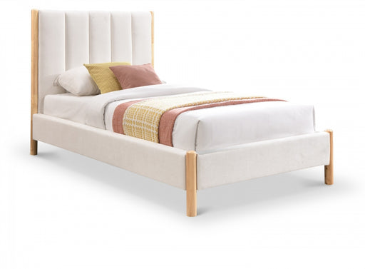 Kona Fabric Twin Bed Cream - KonaCream-T