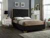 Lana Velvet Full Bed Black - LanaBlack-F