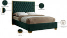 Lana Velvet Full Bed Green - LanaGreen-F