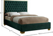 Lana Velvet Full Bed Green - LanaGreen-F