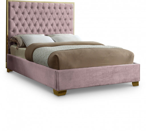 Lana Velvet Full Bed Pink - LanaPink-F