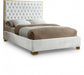 Lana Velvet Full Bed White - LanaWhite-F