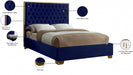 Lana Velvet King Bed Blue - LanaNavy-K