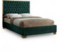 Lana Velvet Queen Bed Green - LanaGreen-Q