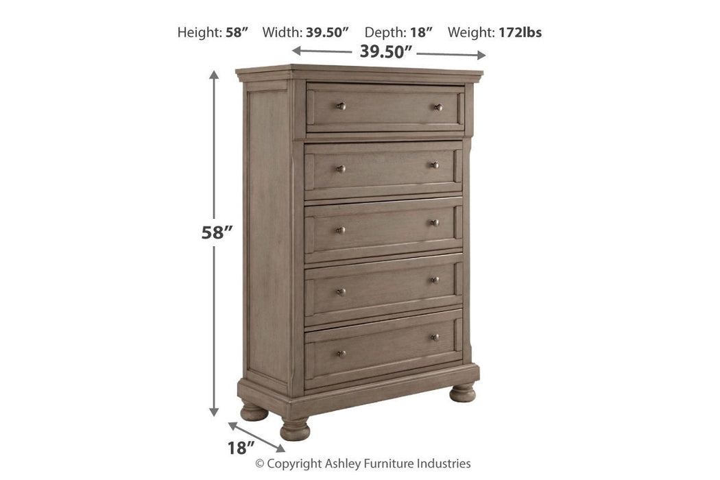 Lettner Light Gray Chest of Drawers - B733-46 - Gate Furniture