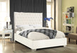 Lexi Velvet Full Bed White - LexiWhite-F