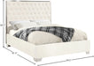 Lexi Velvet Full Bed White - LexiWhite-F