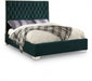 Lexi Velvet King Bed Green - LexiGreen-K