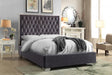 Lexi Velvet King Bed Grey - LexiGrey-K