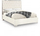 Lexi Velvet King Bed White - LexiWhite-K