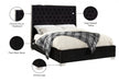 Lexi Velvet Queen Bed Black - LexiBlack-Q