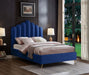 Lily Velvet Full Bed Blue - LilyNavy-F