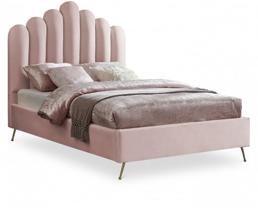 Lily Velvet Full Bed Pink - LilyPink-F