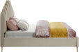 Lily Velvet King Bed Cream - LilyCream-K