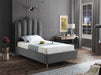 Lily Velvet Twin Bed Grey - LilyGrey-T