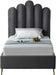 Lily Velvet Twin Bed Grey - LilyGrey-T