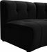 Limitless Modular Velvet Loveseat Black - 645Black-2PC