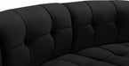 Limitless Modular Velvet Loveseat Black - 645Black-2PC