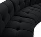 Limitless Modular Velvet Loveseat Black - 645Black-2PC