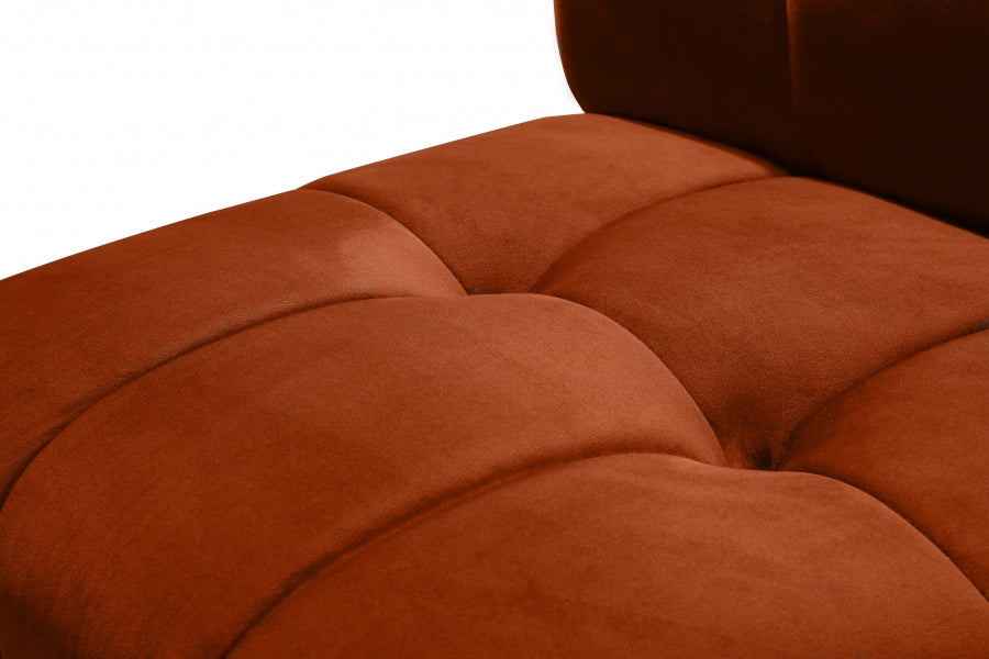 Limitless Modular Velvet Loveseat Cognac - 645Cognac-2PC