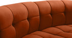 Limitless Modular Velvet Loveseat Cognac - 645Cognac-2PC