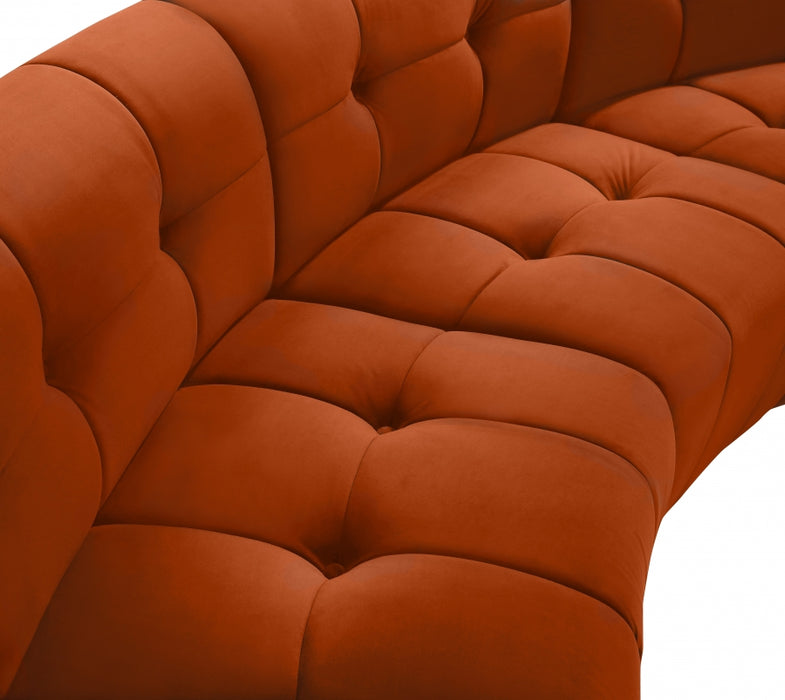 Limitless Modular Velvet Loveseat Cognac - 645Cognac-2PC