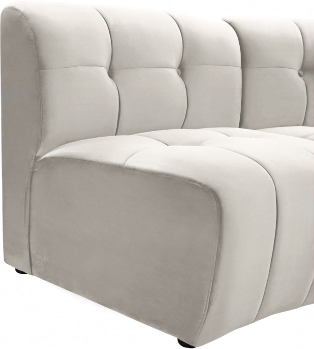 Limitless Modular Velvet Loveseat Cream - 645Cream-2PC