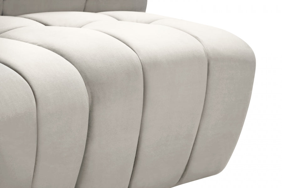 Limitless Modular Velvet Loveseat Cream - 645Cream-2PC