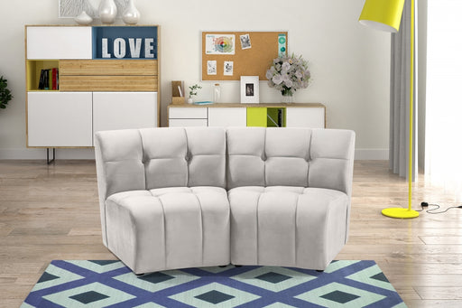 Limitless Modular Velvet Loveseat Cream - 645Cream-2PC