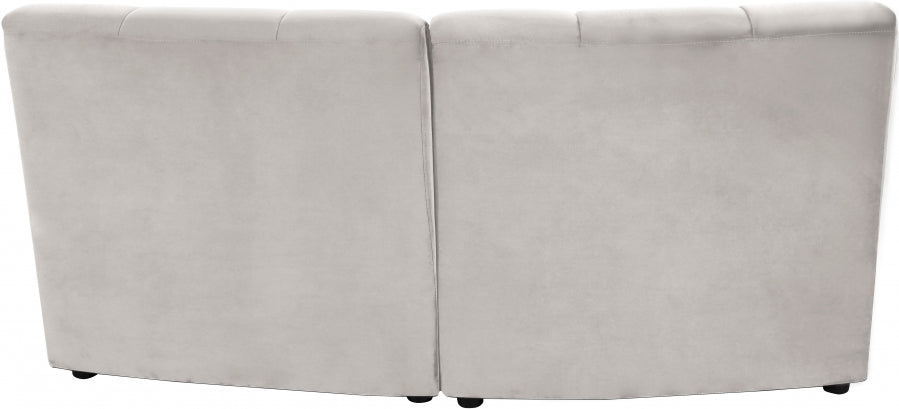 Limitless Modular Velvet Loveseat Cream - 645Cream-2PC