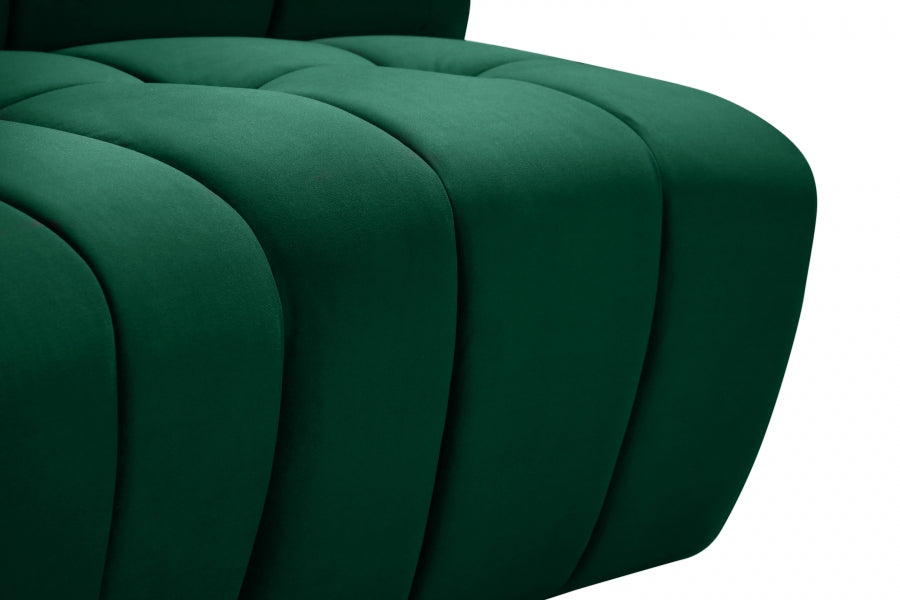 Limitless Modular Velvet Loveseat Green - 645Green-2PC