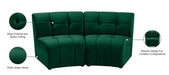 Limitless Modular Velvet Loveseat Green - 645Green-2PC