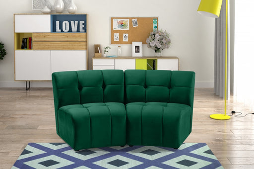 Limitless Modular Velvet Loveseat Green - 645Green-2PC